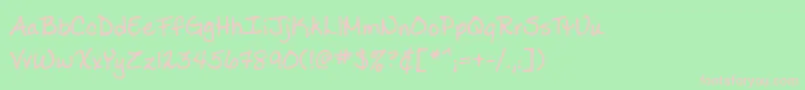 Ladylikebb Font – Pink Fonts on Green Background