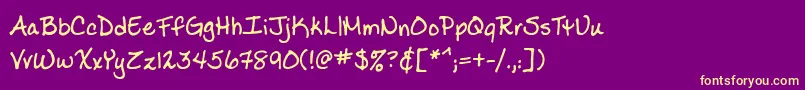 Ladylikebb Font – Yellow Fonts on Purple Background