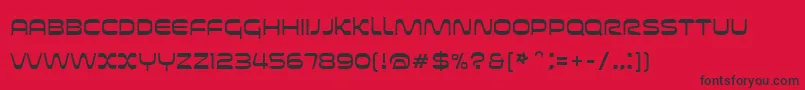 フォントFuturespore – 赤い背景に黒い文字