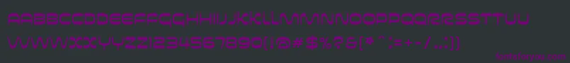 Czcionka Futurespore – fioletowe czcionki na czarnym tle