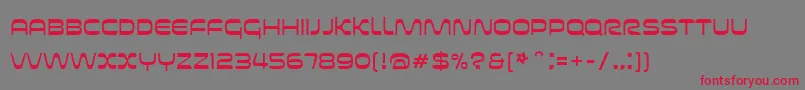 Futurespore-Schriftart – Rote Schriften auf grauem Hintergrund