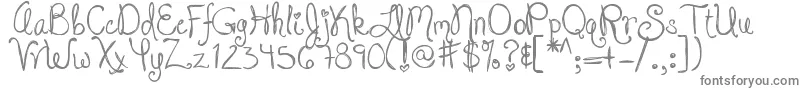DjbJackedUpKindaLuv Font – Gray Fonts on White Background