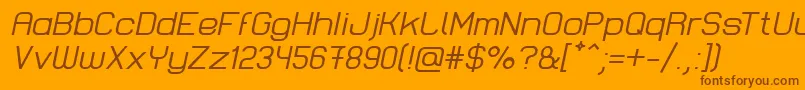 LastwaerkRegularOblique Font – Brown Fonts on Orange Background