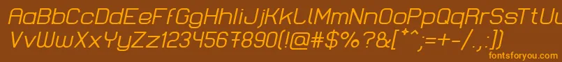 LastwaerkRegularOblique Font – Orange Fonts on Brown Background