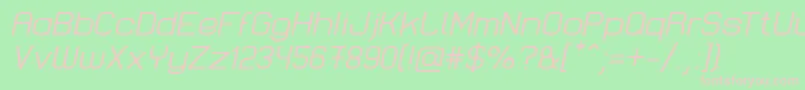 LastwaerkRegularOblique Font – Pink Fonts on Green Background