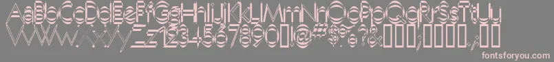 Neboman ffy-Schriftart – Rosa Schriften auf grauem Hintergrund