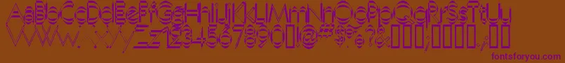 Neboman ffy-Schriftart – Violette Schriften auf braunem Hintergrund