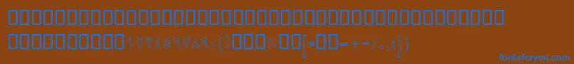 Шрифт BNikiOutline – синие шрифты на коричневом фоне