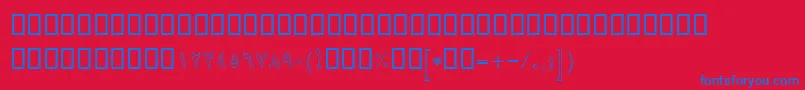 BNikiOutline Font – Blue Fonts on Red Background