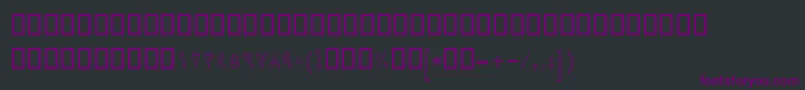 Шрифт BNikiOutline – фиолетовые шрифты на чёрном фоне