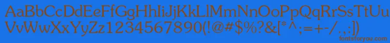 Surprizc Font – Brown Fonts on Blue Background
