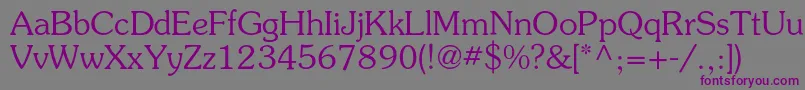 Surprizc-fontti – violetit fontit harmaalla taustalla