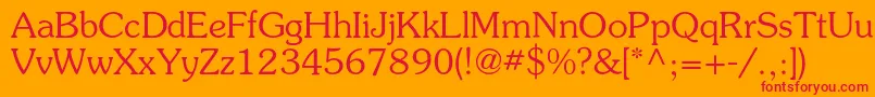 Surprizc Font – Red Fonts on Orange Background