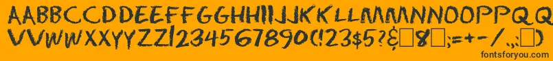 Dserasertwoc Font – Black Fonts on Orange Background