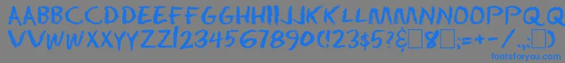 Dserasertwoc Font – Blue Fonts on Gray Background