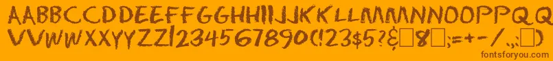 Dserasertwoc Font – Brown Fonts on Orange Background