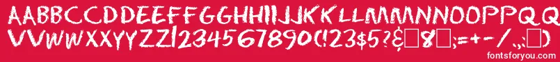 Dserasertwoc Font – White Fonts on Red Background