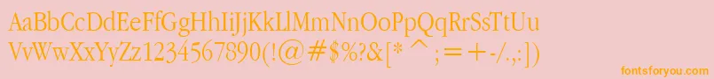 Applegaramond Light Font – Orange Fonts on Pink Background