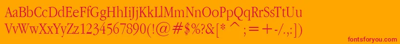 Applegaramond Light Font – Red Fonts on Orange Background