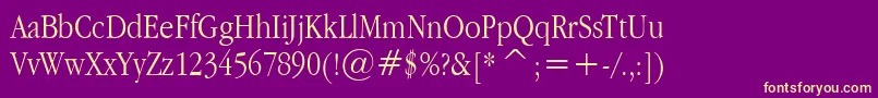 Applegaramond Light Font – Yellow Fonts on Purple Background