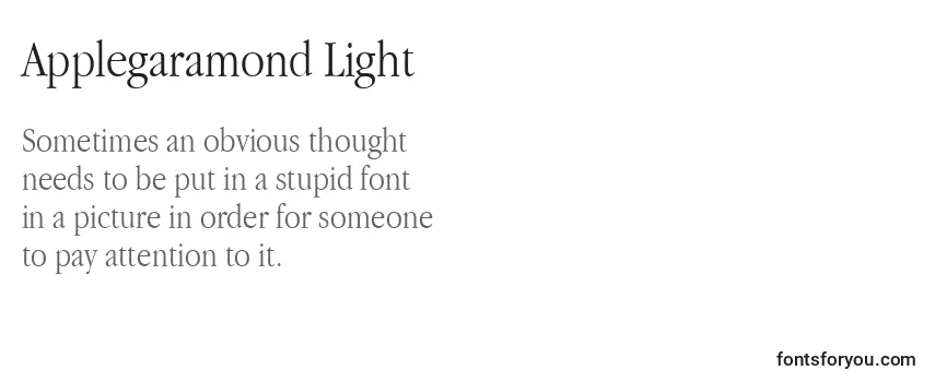 Шрифт Applegaramond Light