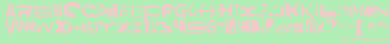 Amalgam Font – Pink Fonts on Green Background