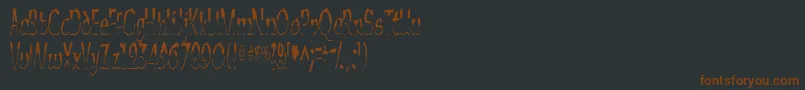 Fonte AlienScript – fontes marrons em um fundo preto