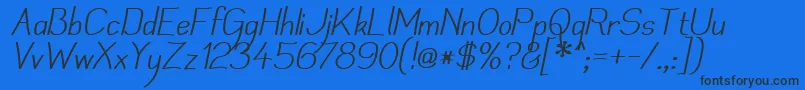 Mechanii Font – Black Fonts on Blue Background