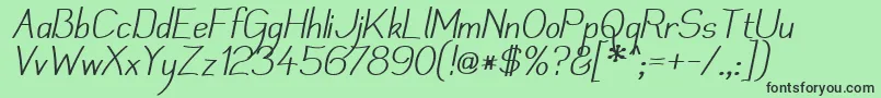 Mechanii Font – Black Fonts on Green Background