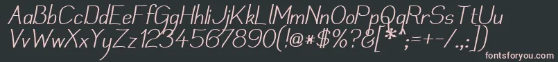 Mechanii Font – Pink Fonts on Black Background