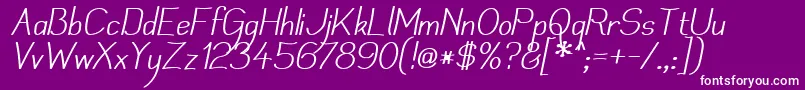 Mechanii Font – White Fonts on Purple Background