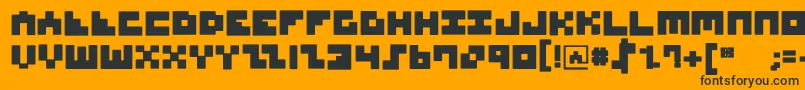 MksquaresBlack Font – Black Fonts on Orange Background