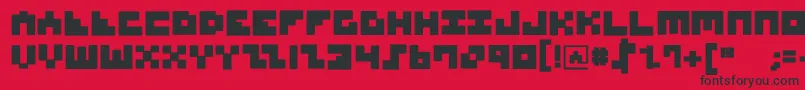 MksquaresBlack Font – Black Fonts on Red Background