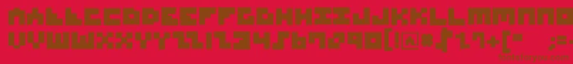 Шрифт MksquaresBlack – коричневые шрифты на красном фоне