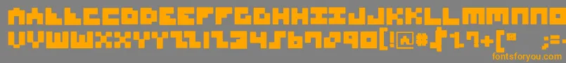 Шрифт MksquaresBlack – оранжевые шрифты на сером фоне