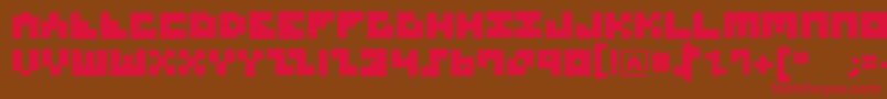 Шрифт MksquaresBlack – красные шрифты на коричневом фоне