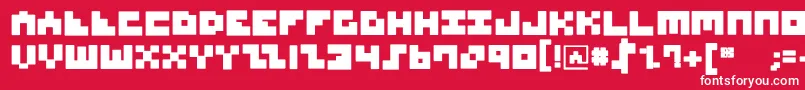 MksquaresBlack Font – White Fonts on Red Background