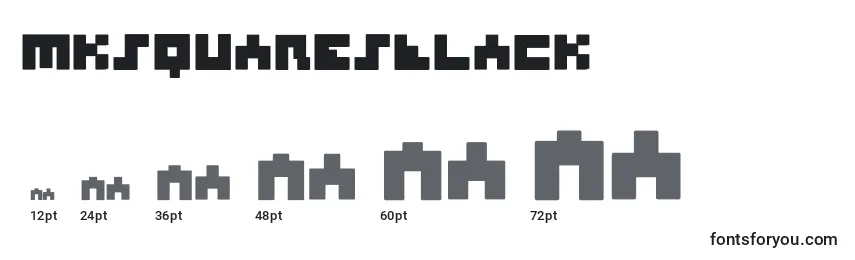 MksquaresBlack Font Sizes