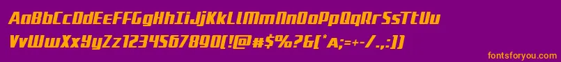 Fonte Subadaiital – fontes laranjas em um fundo violeta