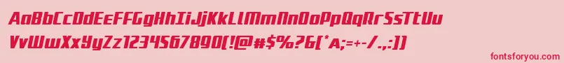 Subadaiital-Schriftart – Rote Schriften auf rosa Hintergrund