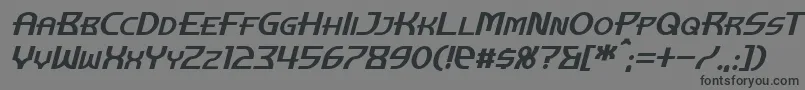 フォントManhattanTowerItalic – 黒い文字の灰色の背景