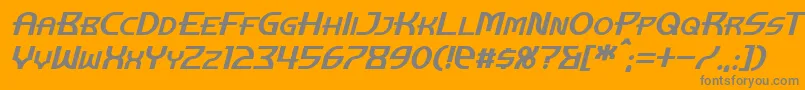 ManhattanTowerItalic Font – Gray Fonts on Orange Background