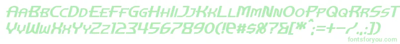 Fonte ManhattanTowerItalic – fontes verdes em um fundo branco