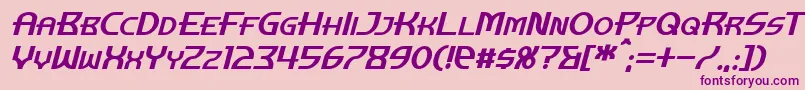 ManhattanTowerItalic Font – Purple Fonts on Pink Background