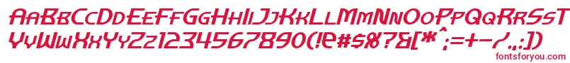 フォントManhattanTowerItalic – 白い背景に赤い文字