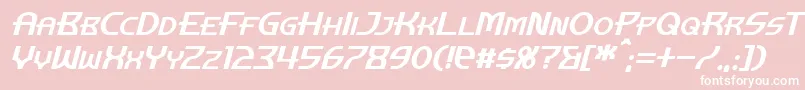 ManhattanTowerItalic Font – White Fonts on Pink Background