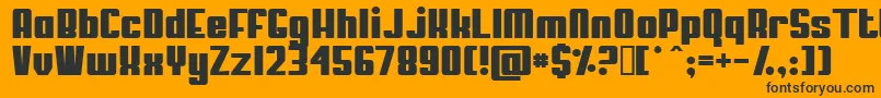 Mypuma ffy Font – Black Fonts on Orange Background