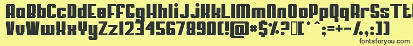 Mypuma ffy Font – Black Fonts on Yellow Background