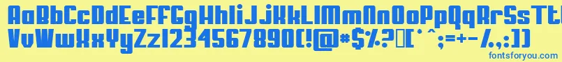 Mypuma ffy Font – Blue Fonts on Yellow Background