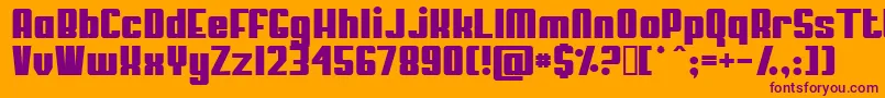 Mypuma ffy Font – Purple Fonts on Orange Background